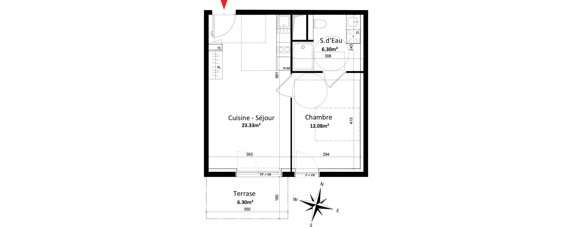 Appartement T2 de 41,71 m2 &agrave; Monteux Centre