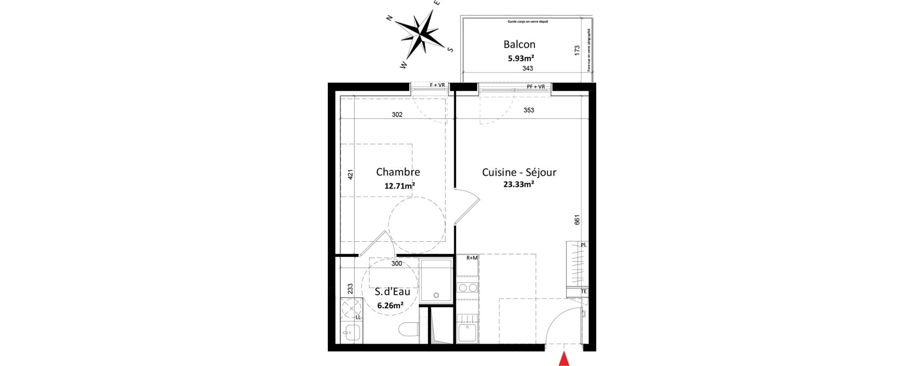 Appartement T2 de 42,30 m2 &agrave; Monteux Centre
