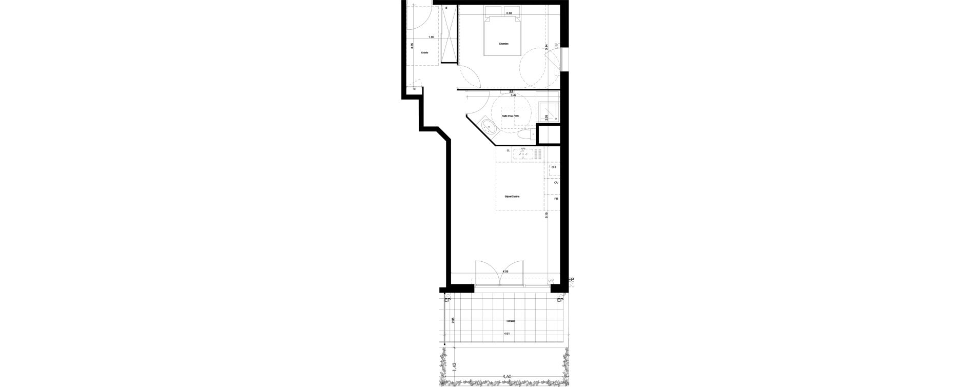 Appartement T2 de 47,70 m2 &agrave; Monteux Centre