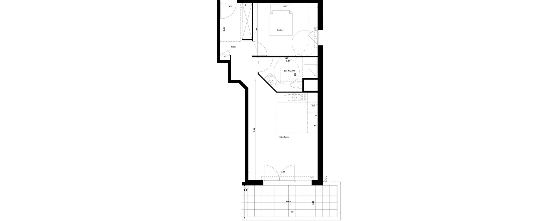 Appartement T2 de 47,70 m2 &agrave; Monteux Centre