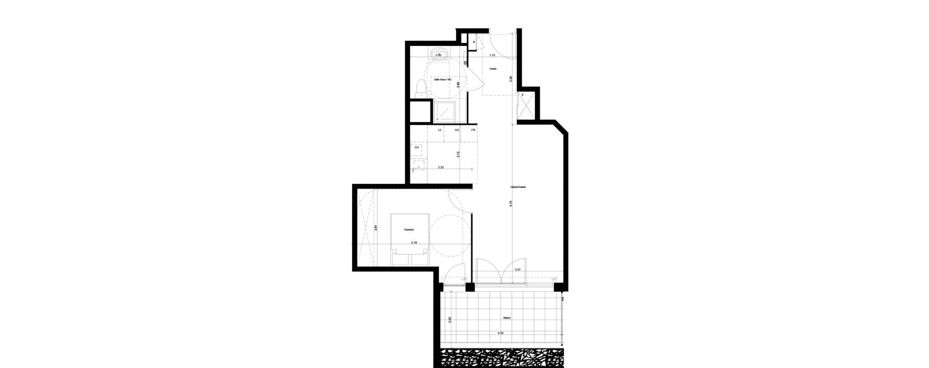Appartement T2 de 46,40 m2 &agrave; Monteux Centre
