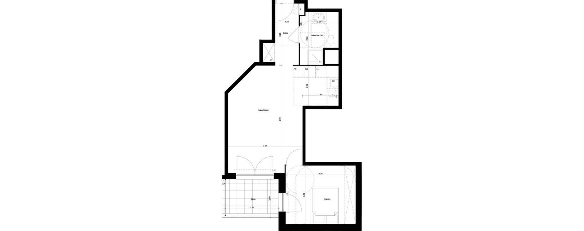 Appartement T2 de 45,90 m2 &agrave; Monteux Centre