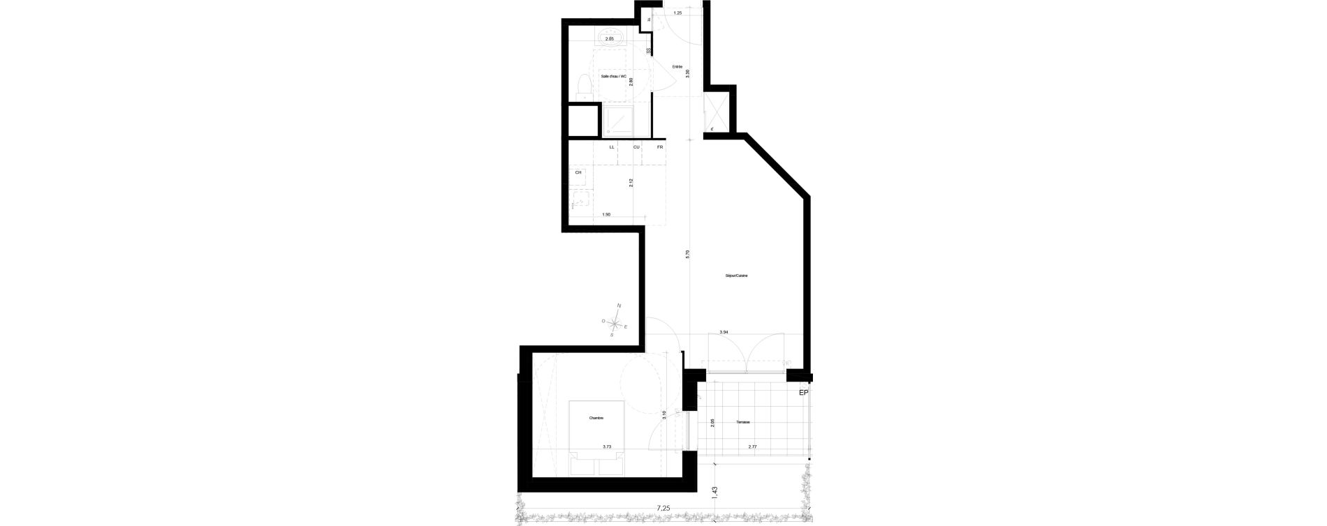 Appartement T2 de 46,00 m2 &agrave; Monteux Centre