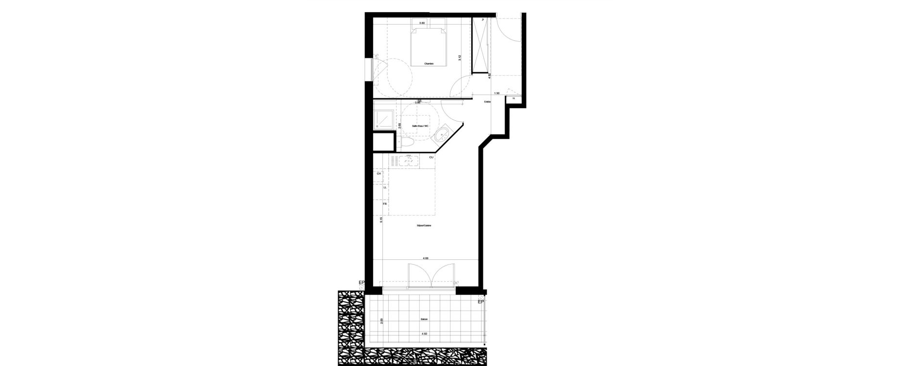 Appartement T2 de 47,60 m2 &agrave; Monteux Centre