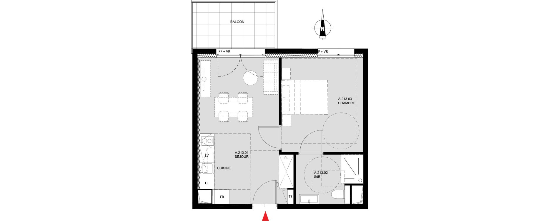 Appartement T2 de 38,50 m2 &agrave; Monteux Monteux beaulieu