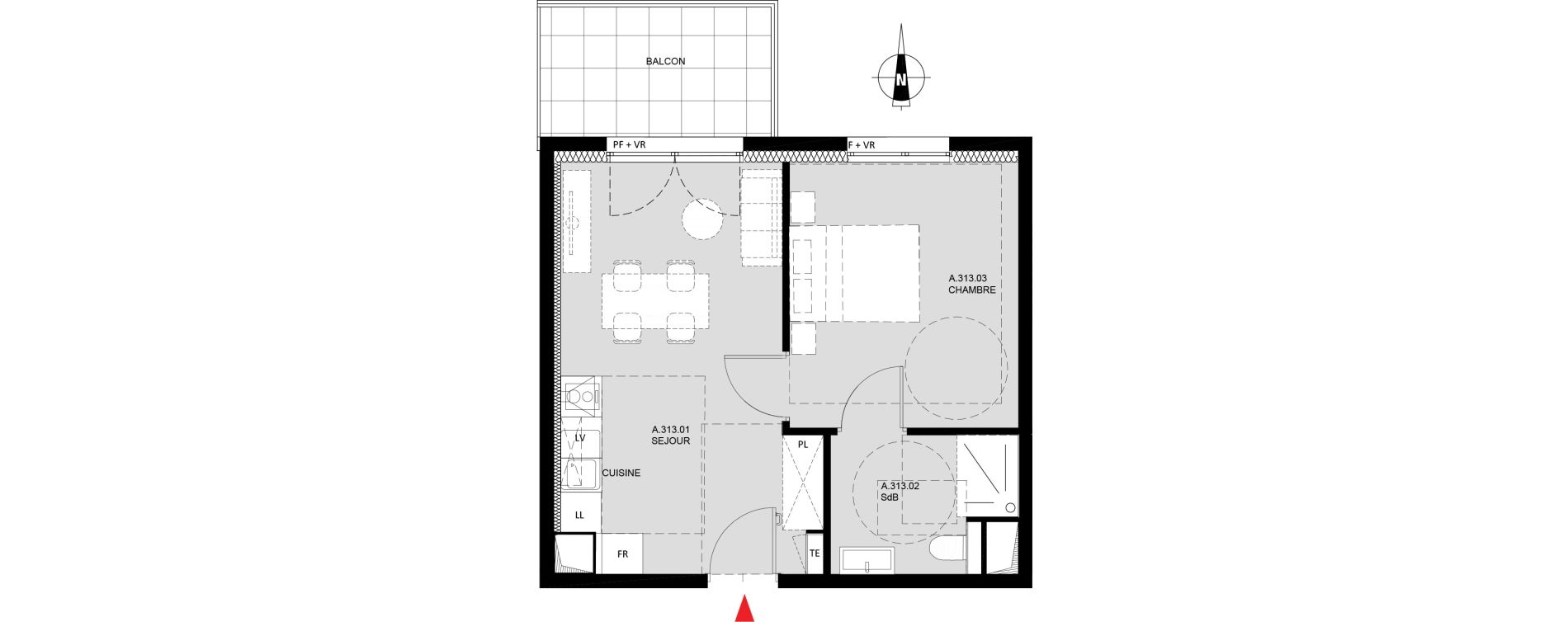 Appartement T2 de 38,50 m2 &agrave; Monteux Monteux beaulieu