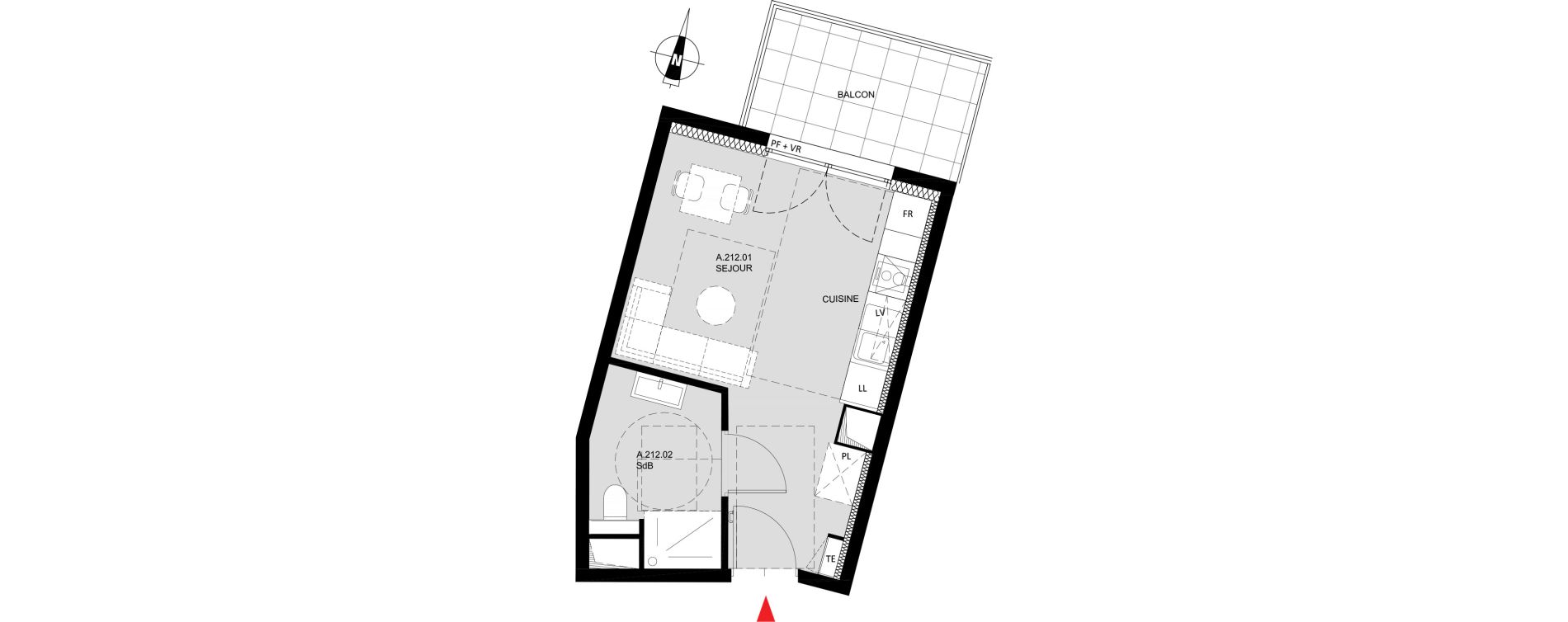 Appartement T1 de 25,10 m2 &agrave; Monteux Monteux beaulieu