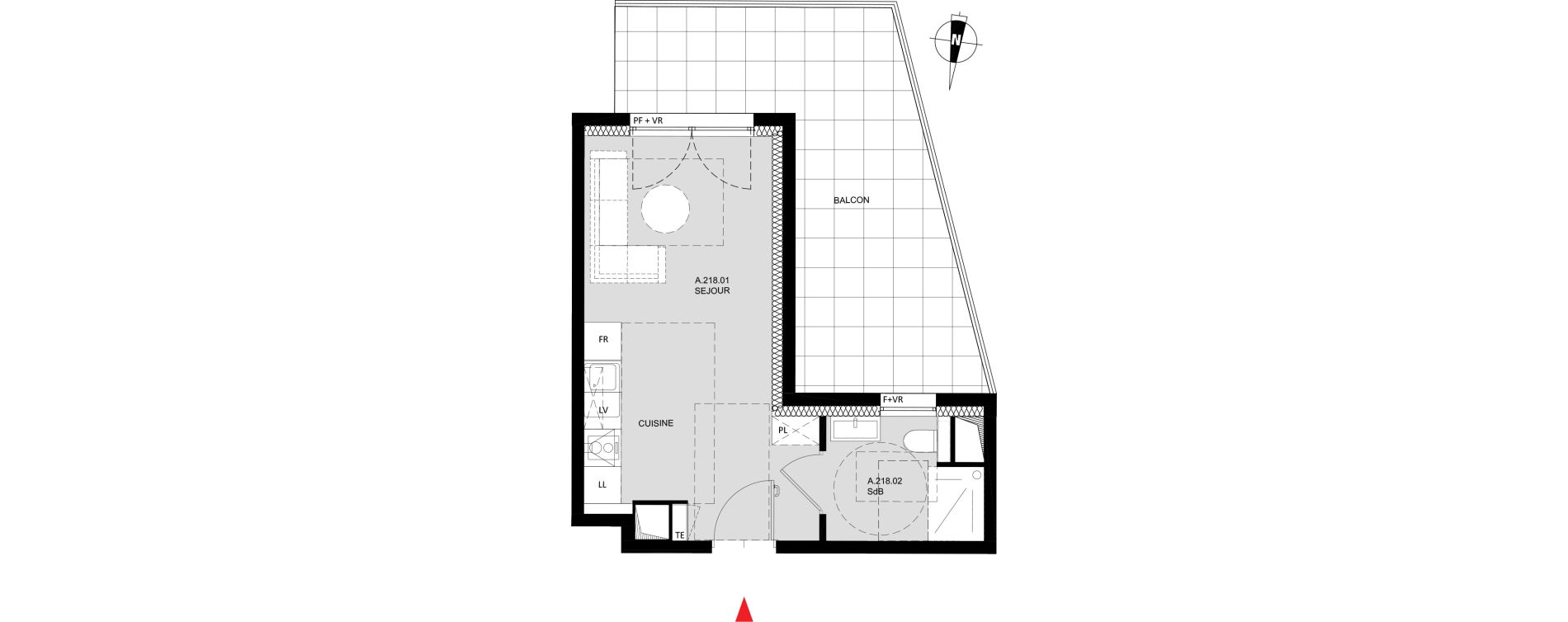 Appartement T1 de 25,00 m2 &agrave; Monteux Monteux beaulieu