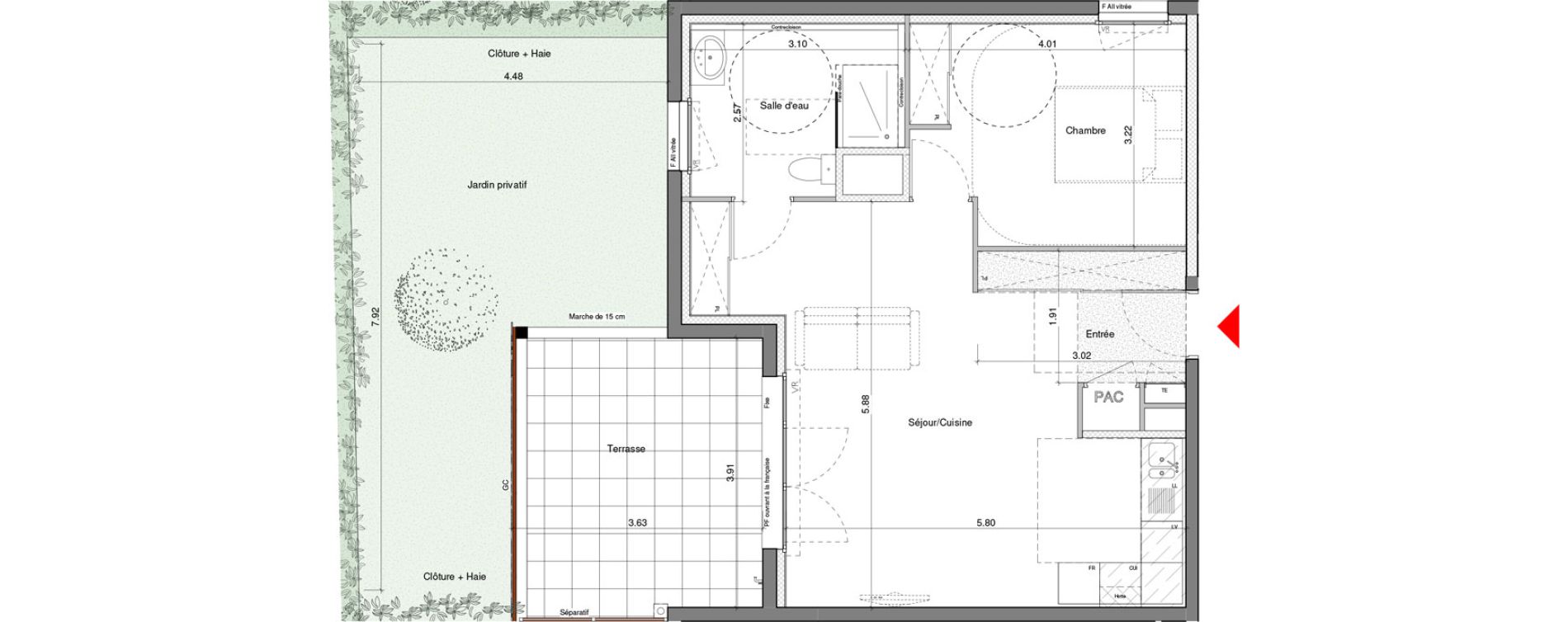 Appartement T2 de 52,40 m2 &agrave; Monteux Beaulieu