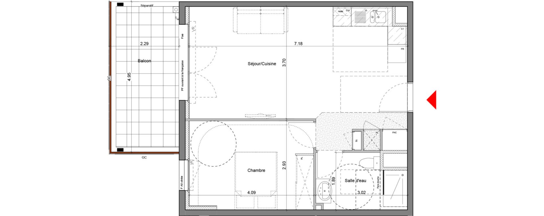 Appartement T2 de 45,90 m2 &agrave; Monteux Beaulieu