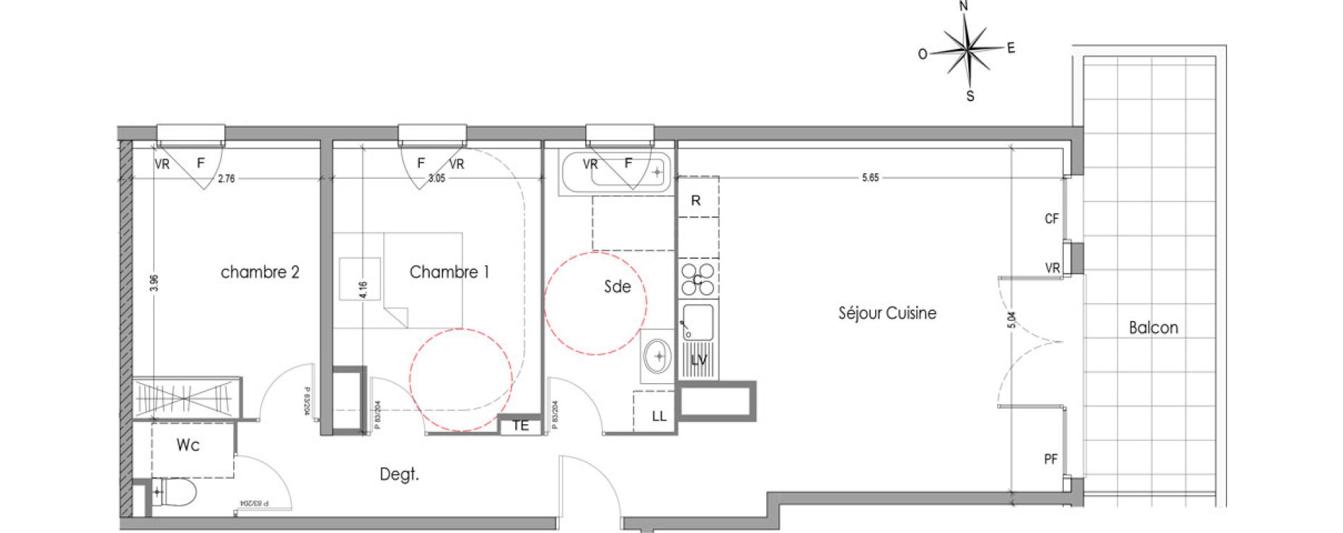 Appartement T3 de 69,67 m2 &agrave; Mori&egrave;res-L&egrave;s-Avignon Hameaux du vallon