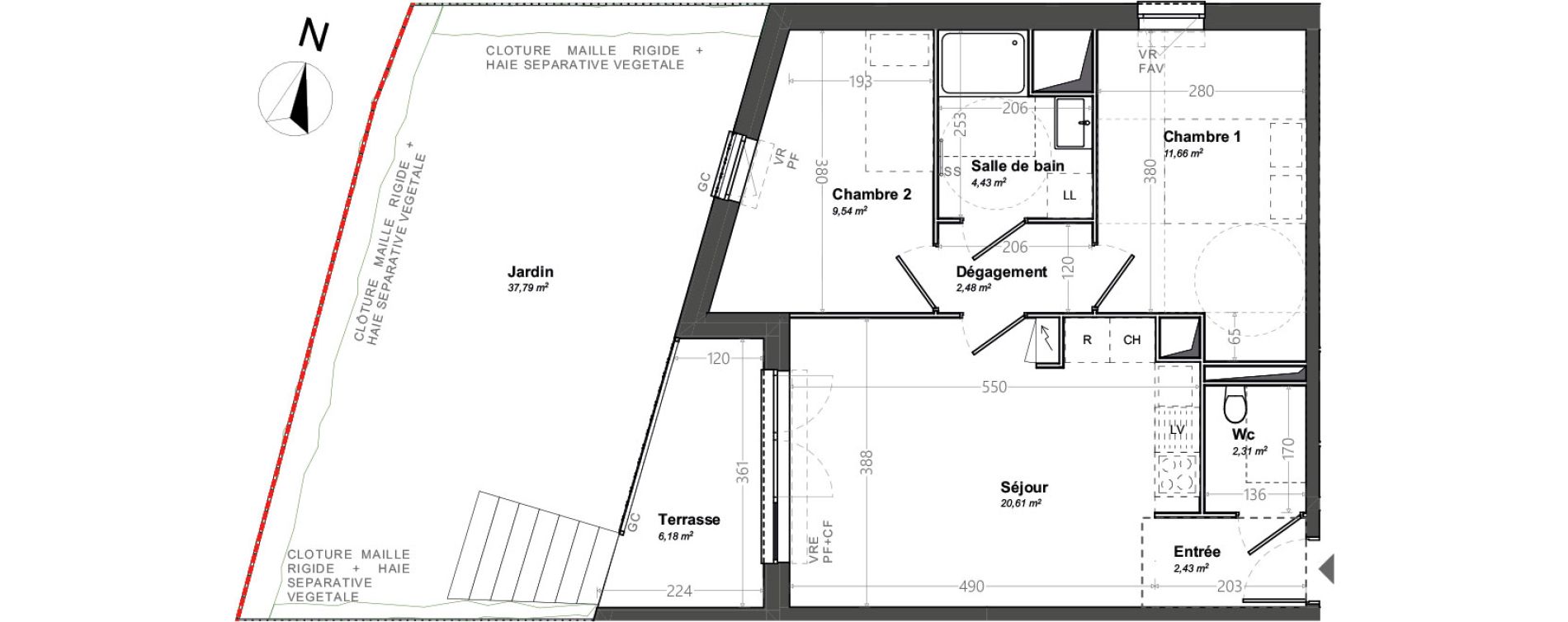 Appartement T3 de 53,46 m2 &agrave; Orange Le jonquier - nogent