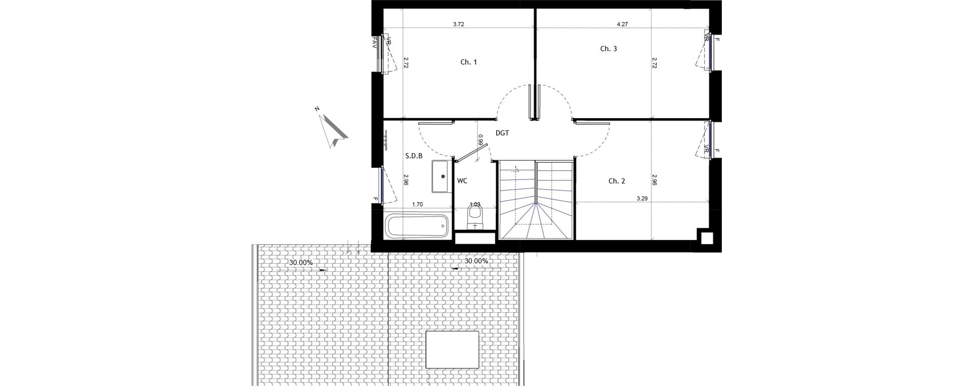 Maison T4 de 83,38 m2 &agrave; Pertuis Centre