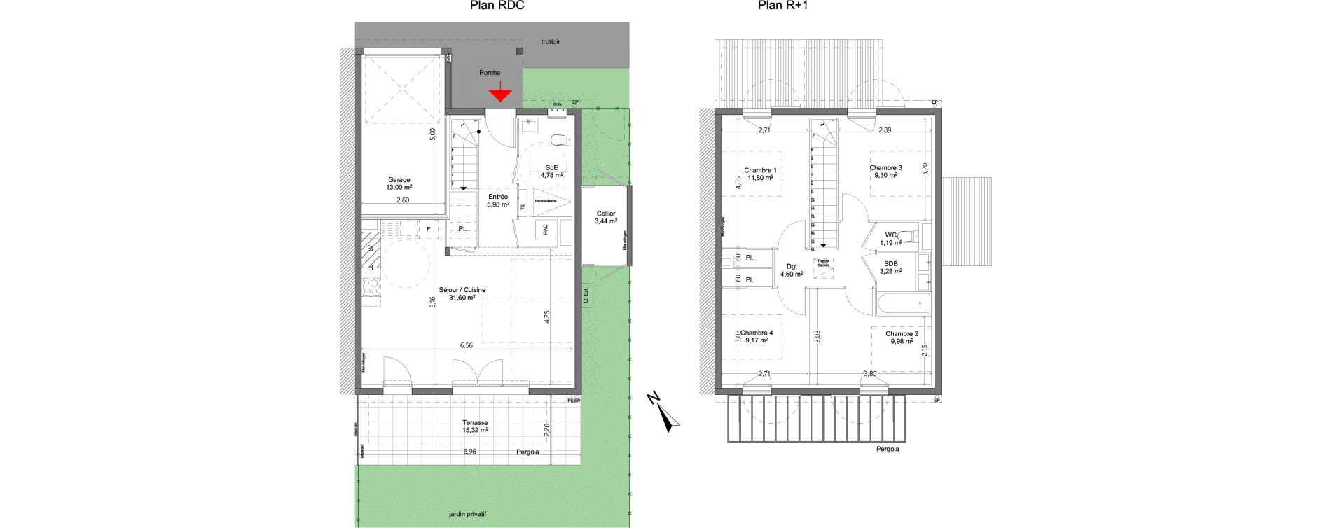 Maison T5 de 91,68 m2 &agrave; Pertuis Centre