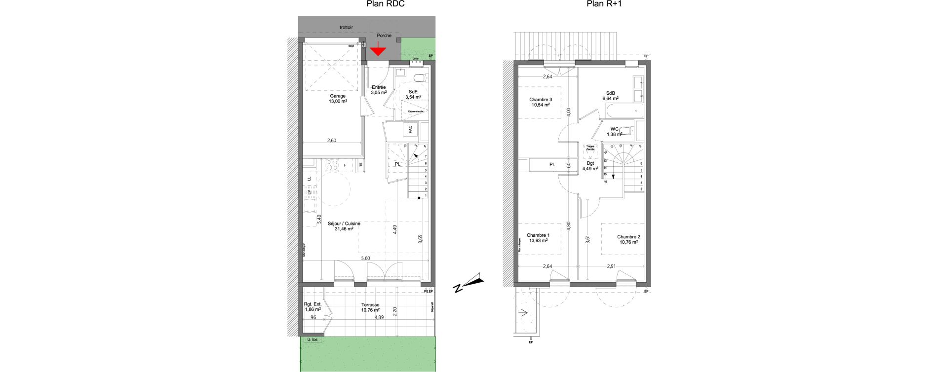 Maison T4 de 85,79 m2 &agrave; Pertuis Centre