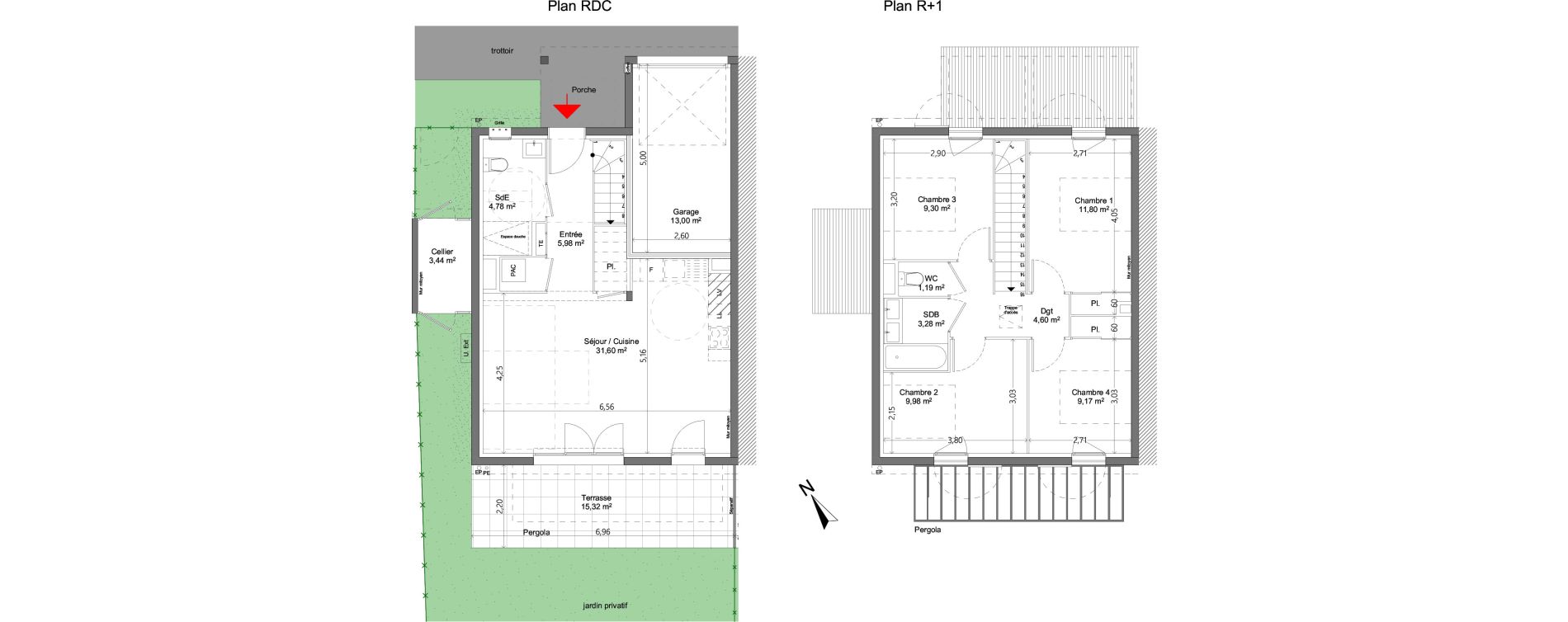 Maison T5 de 91,68 m2 &agrave; Pertuis Centre