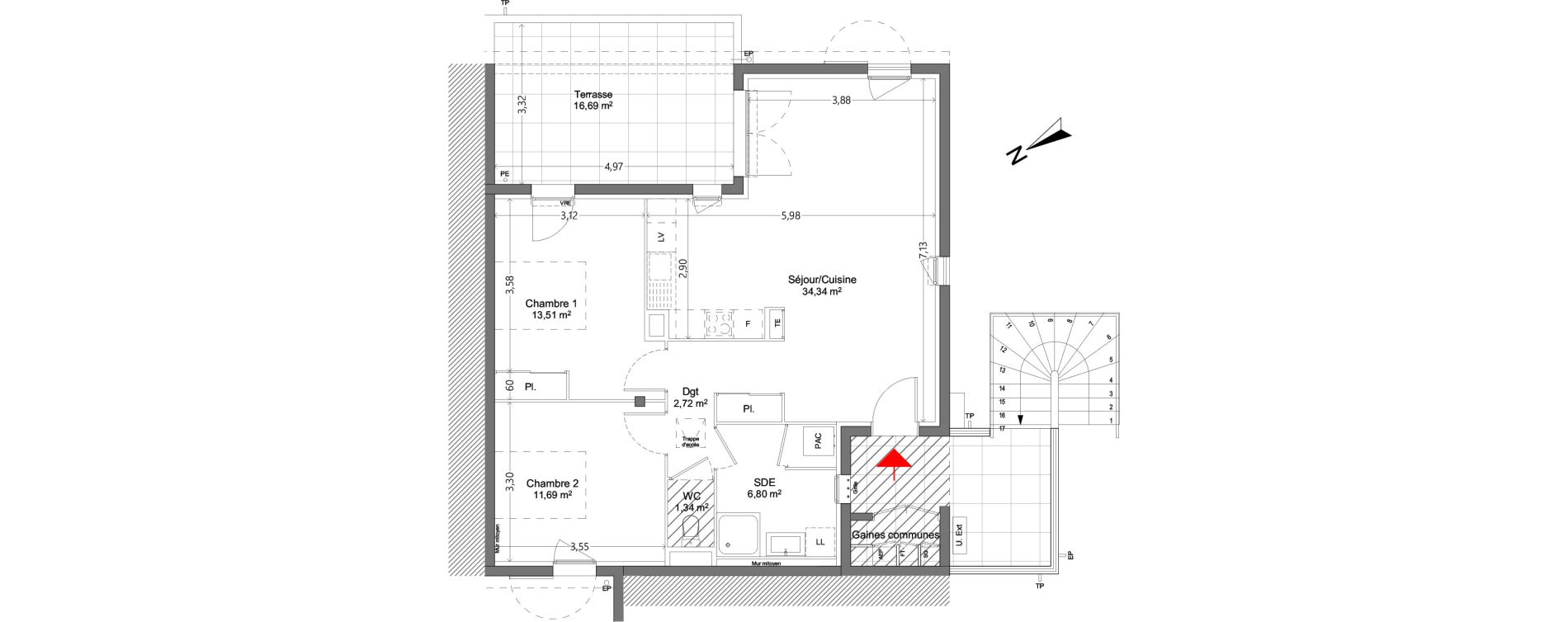 Appartement T3 de 70,41 m2 &agrave; Pertuis Centre