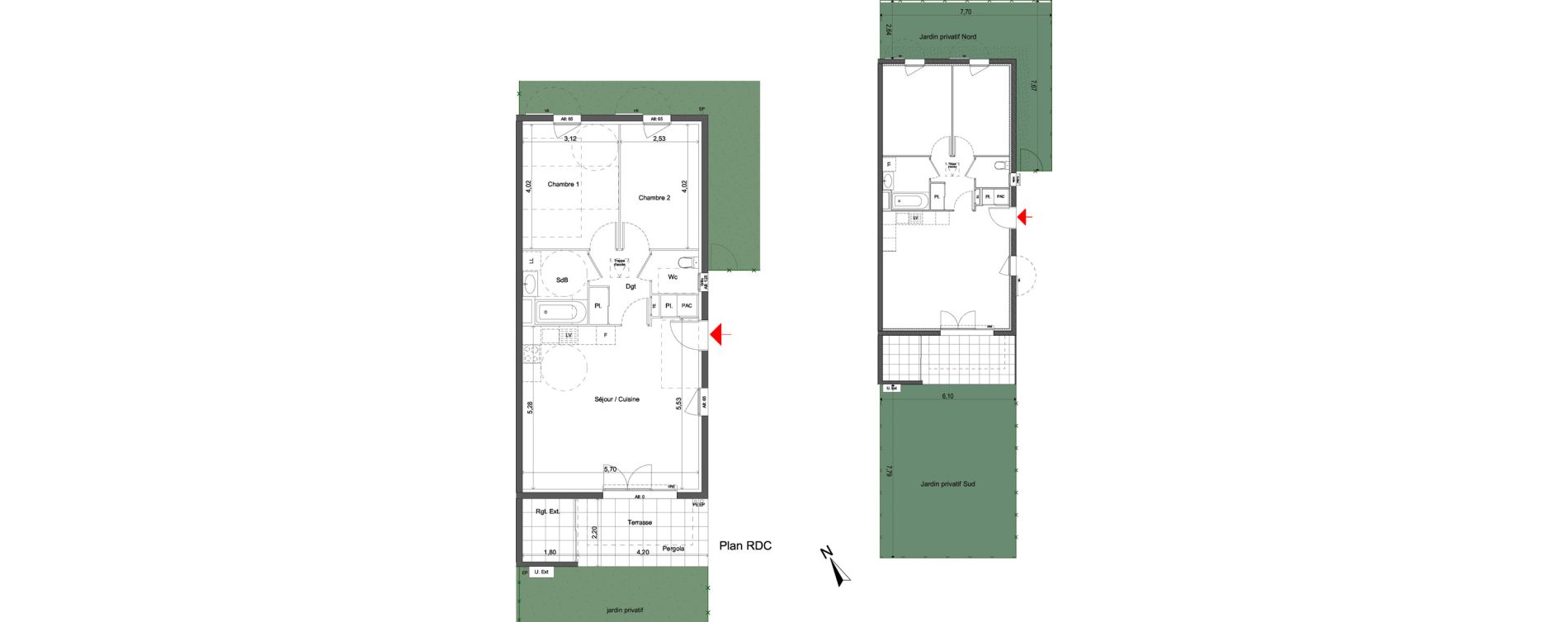 Maison T3 de 65,66 m2 &agrave; Pertuis Centre